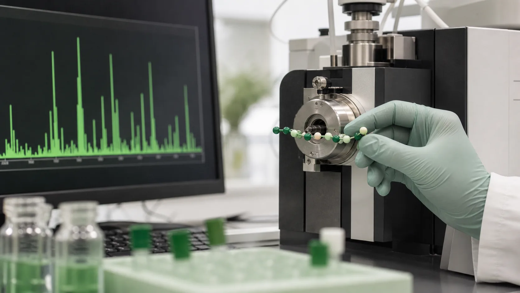 Mass spectrometry analysis of a truncated growth-factor model