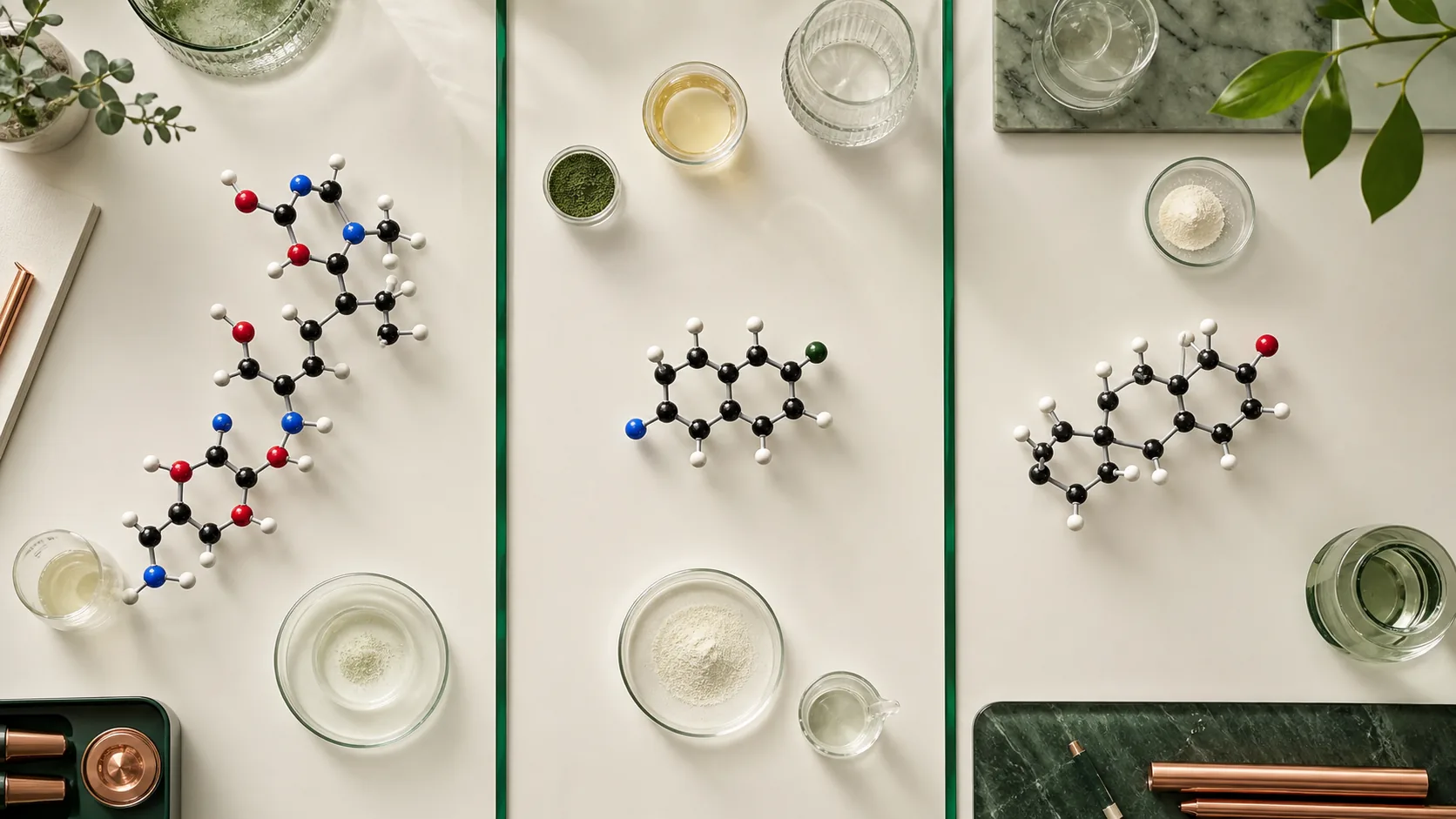 Overhead laboratory comparison of peptide and small-molecule models