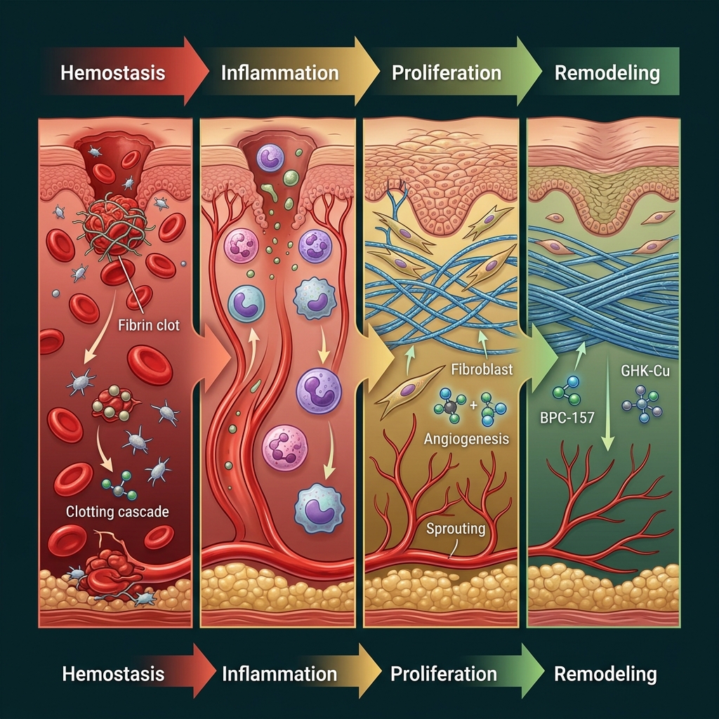 Wound healing peptide research